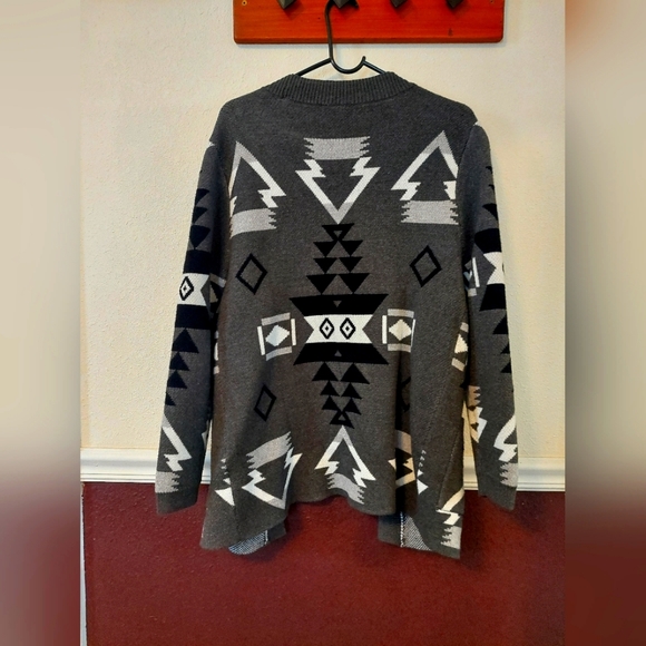 Dark Gray/Charcoal Aztec Cardigan - Picture 1 of 5